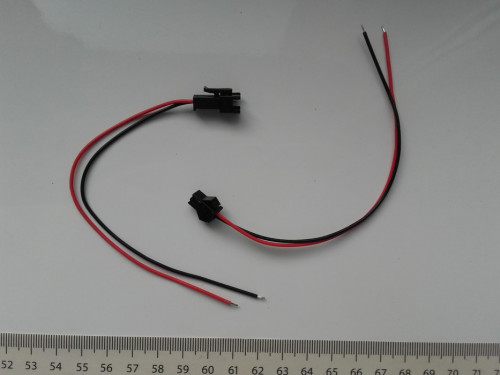 Kabel SM-2P wtyczka+gniazdo, złącze do akumulatora 15cm NOWE, JST-SM-2