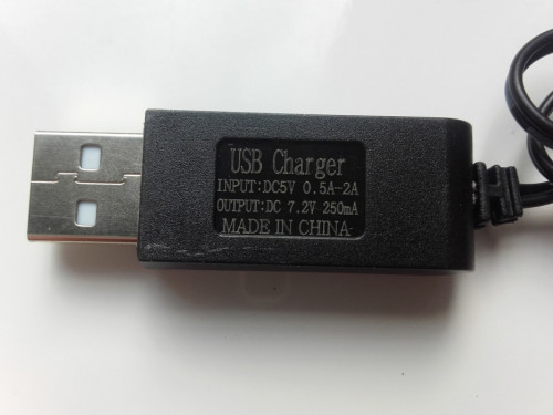 Sprzedam:  Ładowarka USB do akumulatorów 7,2V, 250mA wtyczka KET-2P NO