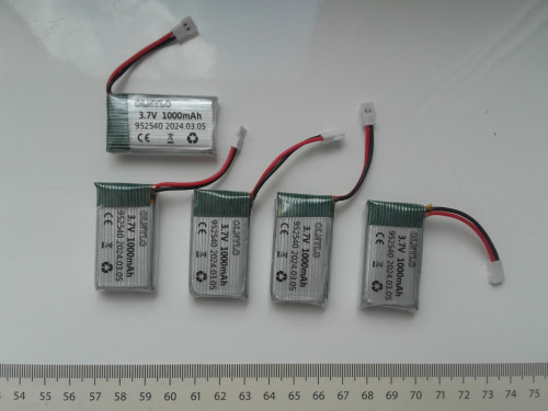 Akumulator LiPo 3,7V, 1000mAh, z wtyczą MX2.0, 16g, NOWY, 952540 OLNYL