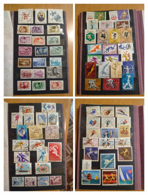 Kolekcja zabytkowych znaczków pocztowych z RP, ZSRR, świat.