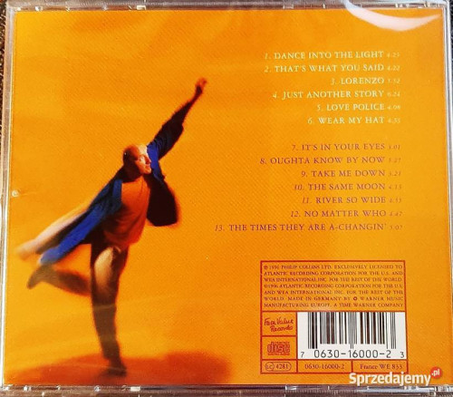 Polecam Wspaniały Album CD Phil Collins Dance Into The Light CD Nowy