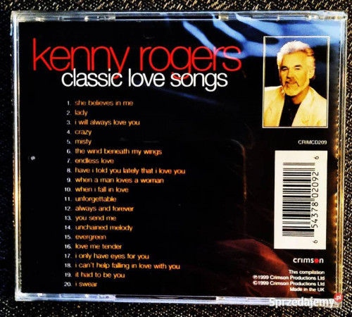 Polecam Album CD KENNY ROGERS -Album Classic Love Songs CD