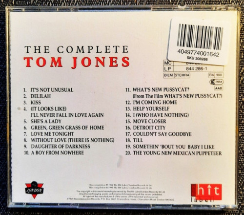 Polecam Wspaniały Album CD TOM JOnes – Album The Complete