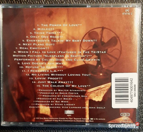 Polecam Wspaniały Album CD CELINE DION -Album The Colour Of