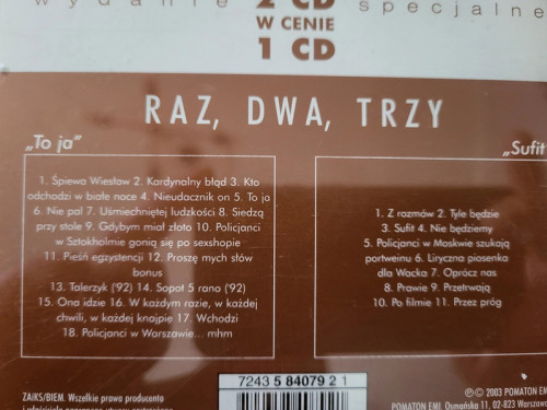 Raz,Dwa,Trzy 2xCD stan Bdb real foto