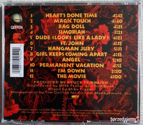 Polecam Album CD AEROSMITH- Album Permanent Vacation CD