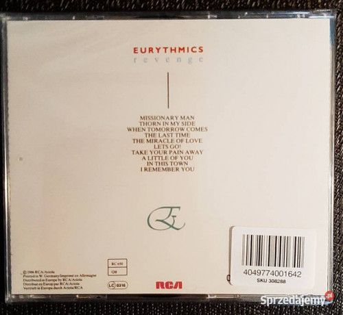 Polecam Fantastyczny Album CD EURYTMICS- Album Revenge