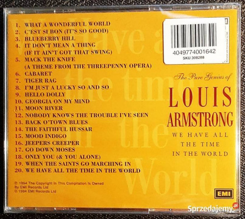 Polecam Wspaniały Album CD Louis Armstrong – The Pure Genius