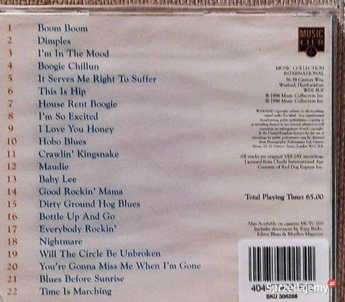 Polecam Znakomity Album CD Króla Blues-a JOHN LEE HOOKER CD