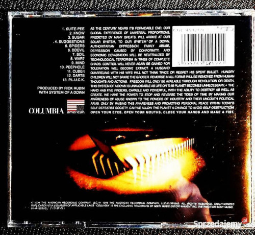 Polecam Album CD Zespołu System Of A Down -Album System Of A Down CD