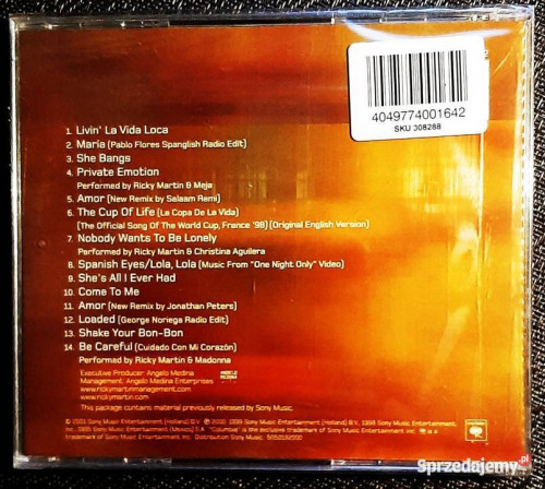 Polecam Album CD RICKY MARTIN -Album- The Best of CD