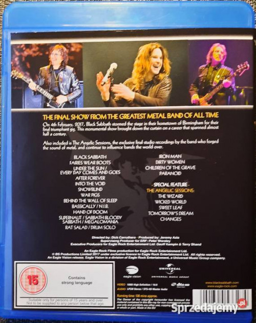 Polecam Podwójny  BLU RAY Wspaniały Koncert BLACK SABBATH -The End