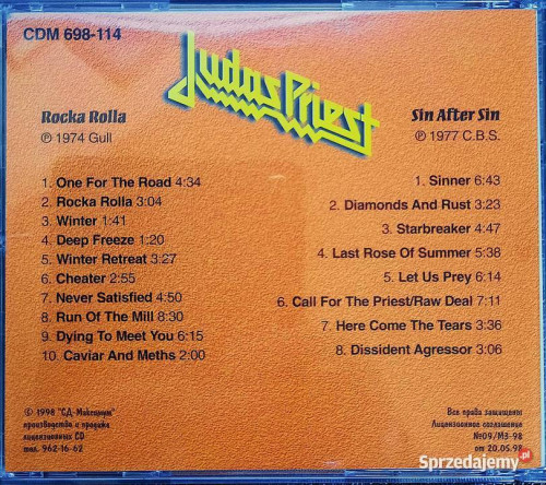 Polecam Album CD 2 Albumy Kultowego Zespołu JUDAS PRIEST