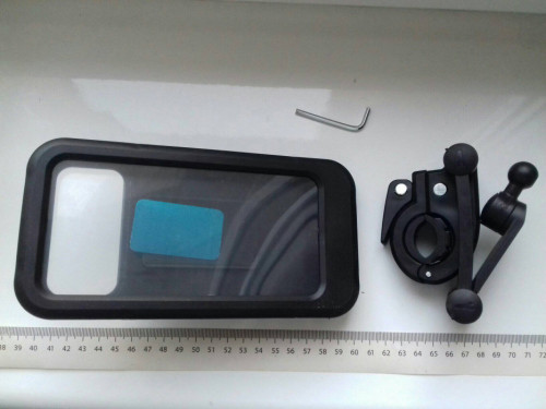 Uchwyt na telefon motocyklowy-rowerowy, deszczoodporny, uniwersalny ob