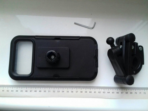 Uchwyt na telefon motocyklowy-rowerowy, deszczoodporny, uniwersalny ob