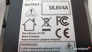 52v Ładowarka li-ion 58,8v 4A (14s) wentylator hulajnoga elektryczna