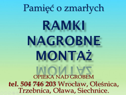 Skrzynka na grób, cena z montażem t. 504-746-203. obramowanie, Wrocław