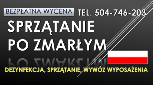 Sprzątanie po zmarłych, Wrocław, zmarłym, cena, tel. 504-746-203, cena