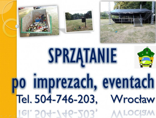 Serwis sprzątający na imprezie, Wrocław, tel. 504-746-203. Obsługa