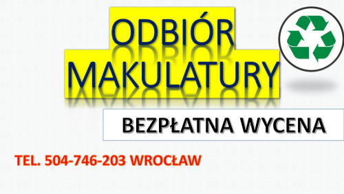 Odbiór, makulatury, kartonu, tel. 504-746-203, skup książek, Wrocław,