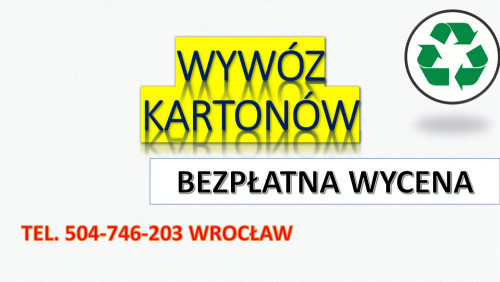 Odbiór, makulatury, kartonu, tel. 504-746-203, skup książek, Wrocław,