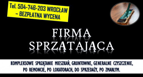 Sprzątanie mieszkania, Wrocław, tel. 504-746-203. gruntowne, generalne