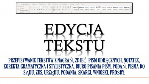 Korekta tekstu Wordzie, tel. 504-746-203, sprawdzenie, poprawienie,