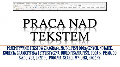 Korekta tekstu Wordzie, tel. 504-746-203, sprawdzenie, poprawienie,