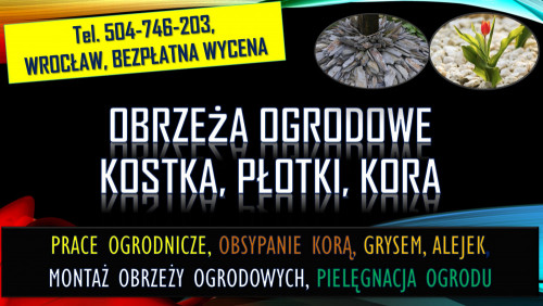 Montaż obrzeża ogrodowe. Tel. 504-746-203 bordery, palisady, płotki