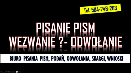 Odwołanie od wezwania z wojska, tel. 504-746-203,  pismo, wzór, cena,