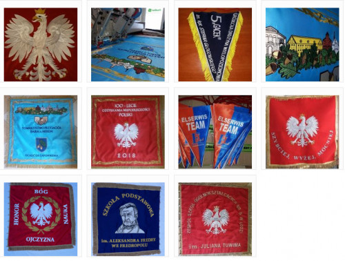 Producent sztandarów, sztandar haftowany, proporce, hafciarnia cennik,