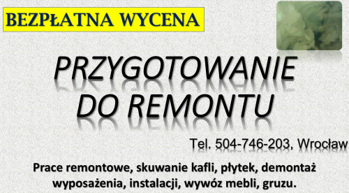 Usuwanie wełny mineralnej, cena. Tel. 504-746-203. Wrocław, waty szkl