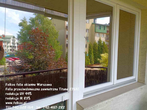 Folie przeciwsłoneczne zewnętrzne Warszawa -Folkos folie oklejanie