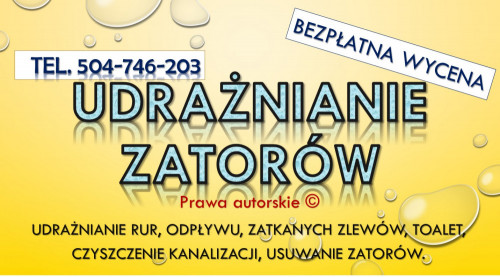 Przepychanie rur, cennik, tel, 504-746-203, pogotowie kanalizacyjne,