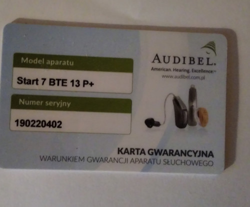 Aparat słuchowy Start Audibel 7 BTE 13 P+