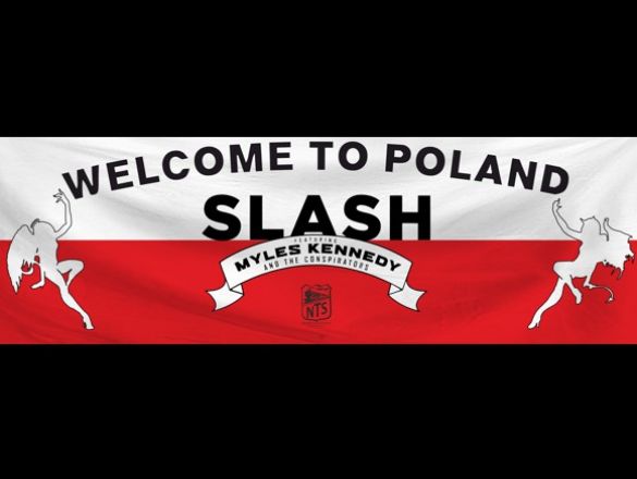 Flaga na koncert Slasha 13 lutego w Katowicach