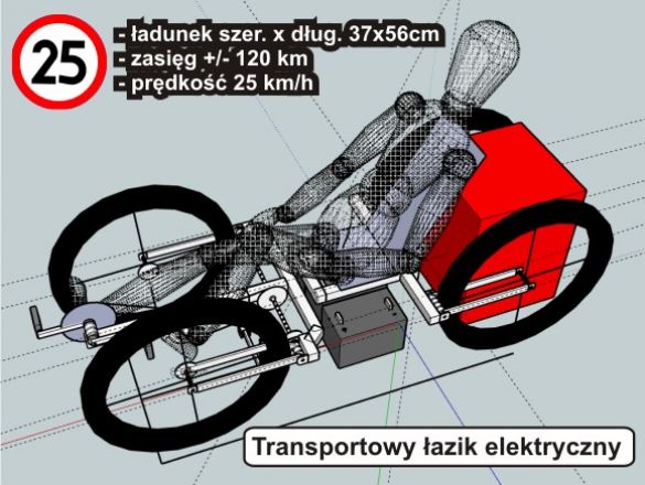 Transportowy łazik elektryczny (rower)