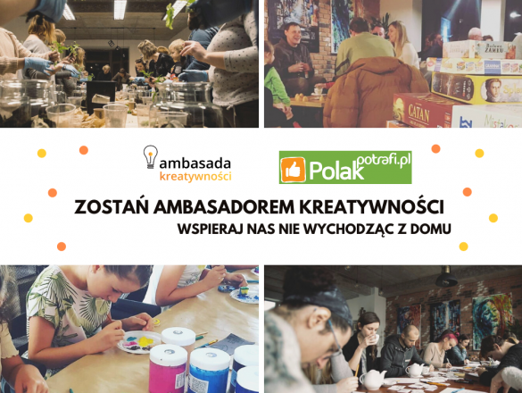 #zostańwdomu i wesprzyj Ambasadę Kreatywności polskie indiegogo